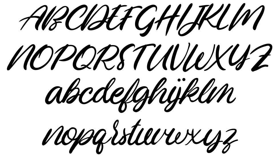 Lucky Smith Sans Serif font Örnekler