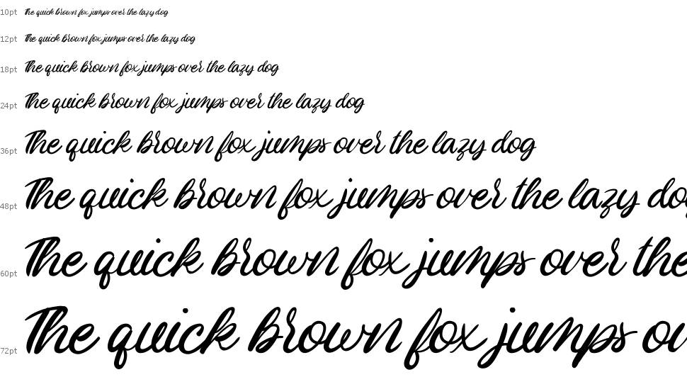 Lucky Smith Script font Waterfall