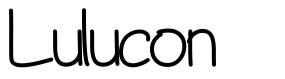 Lulucon font