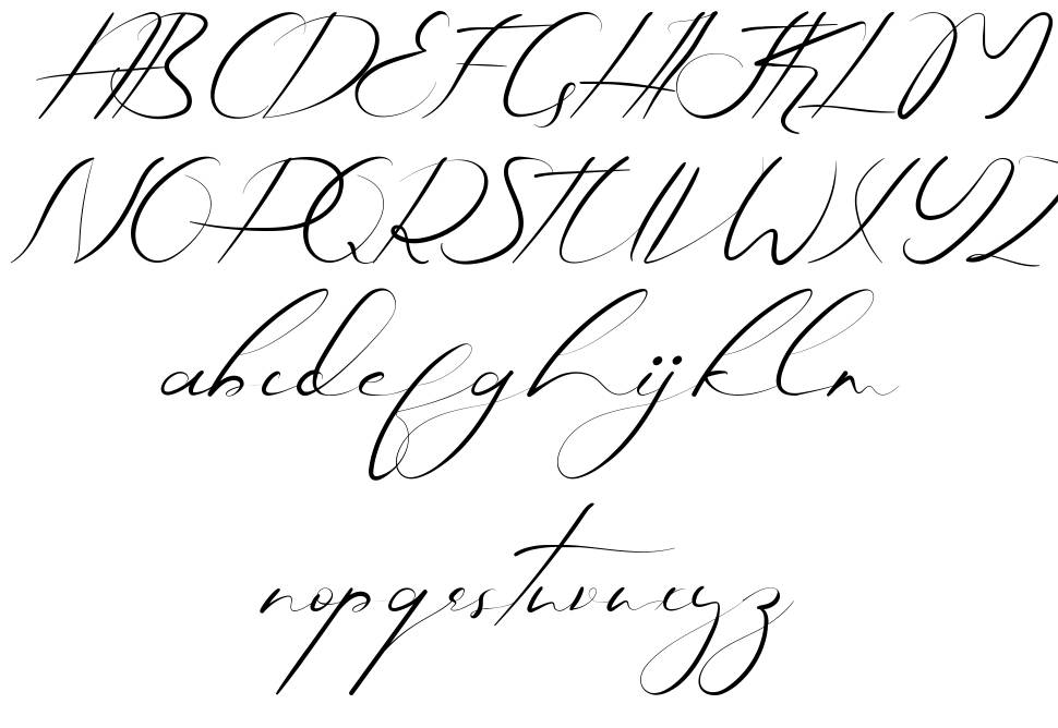 Lushyana font specimens