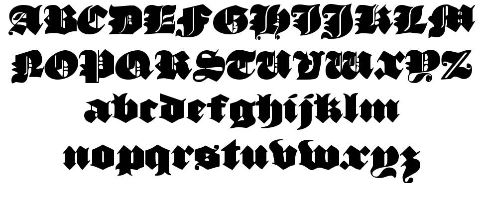 Lux Contra Tenebras font specimens