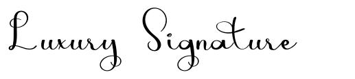 Luxury Signature písmo