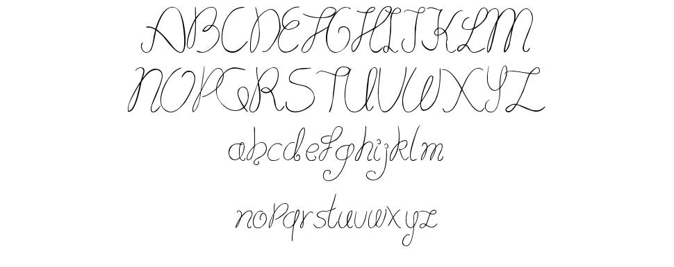 Lydeke Handwrithing font specimens