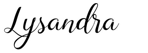 Lysandra шрифт