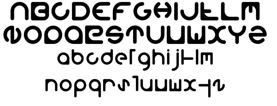 M150 Simple Round Font 字形 标本
