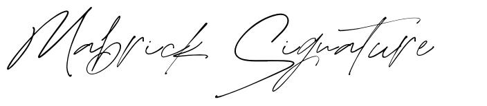 Mabrick Signature czcionka