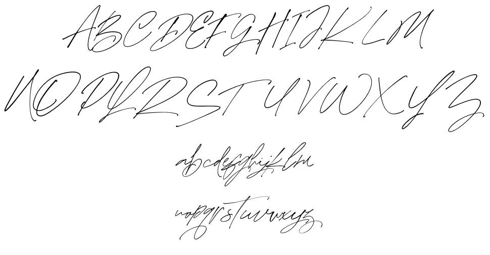 Mabrick Signature フォント 標本
