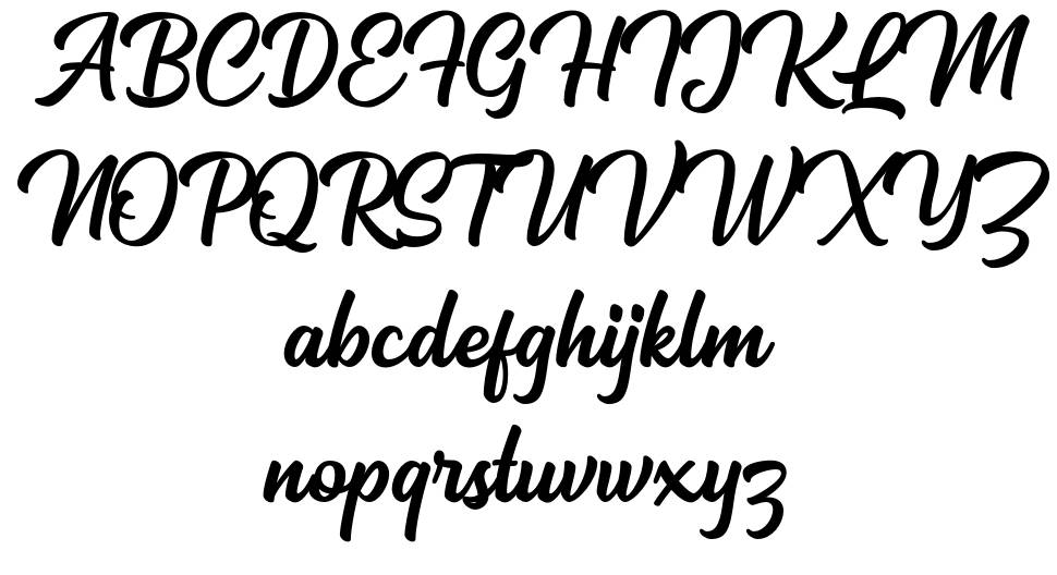 Mackless Script font specimens