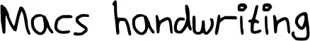 Macs handwriting