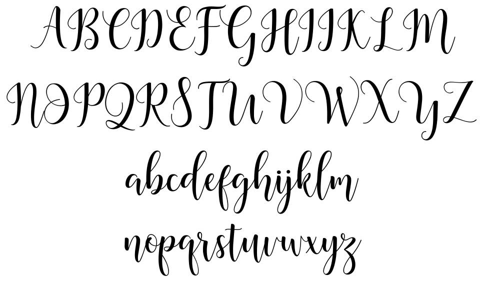 Madelina font Örnekler
