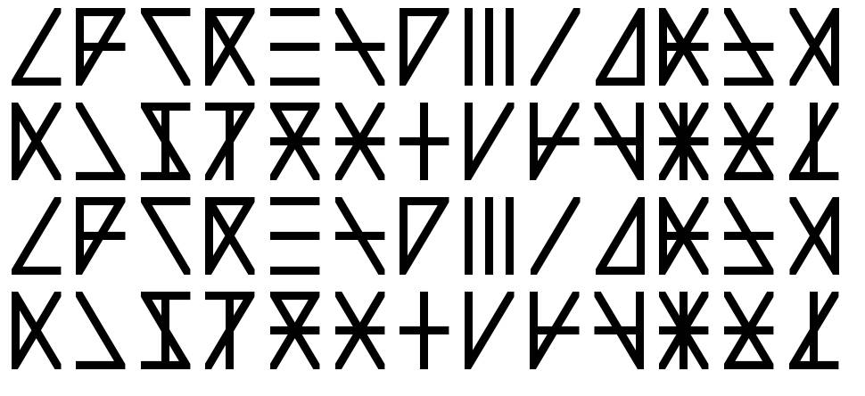 Madeon Runes 字形 标本