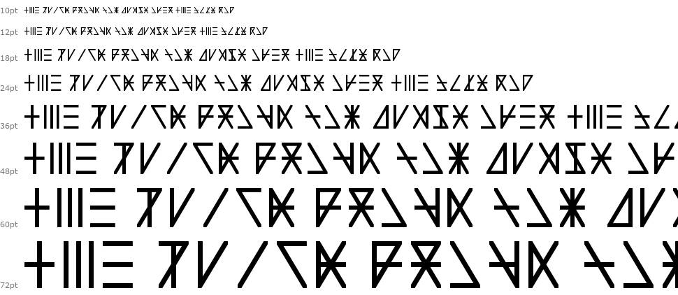 Madeon Runes schriftart Wasserfall