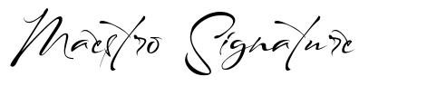 Maestro Signature font