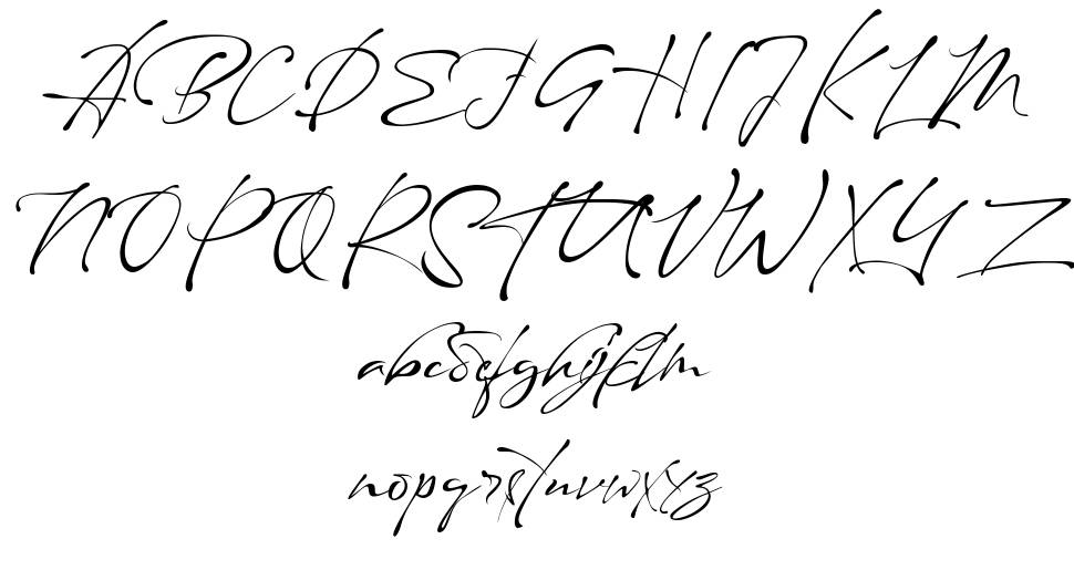 Maestro Signature font specimens