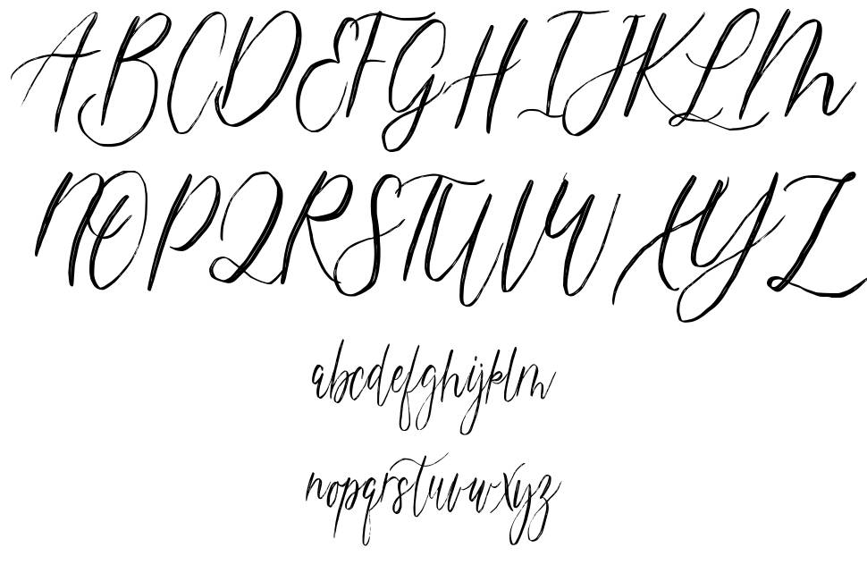 Magdalena Script font specimens