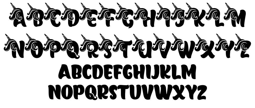 Magic Unicorn font specimens