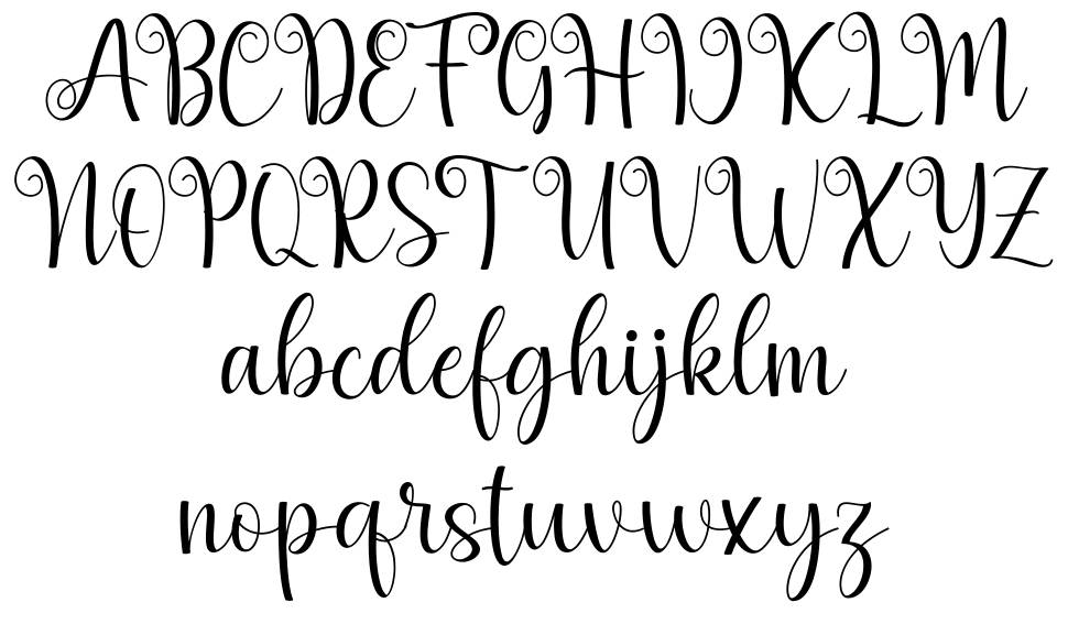 Magical Script font specimens