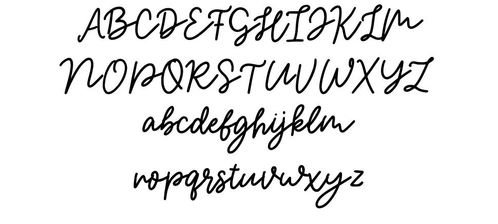 Magical Shiny Script font specimens