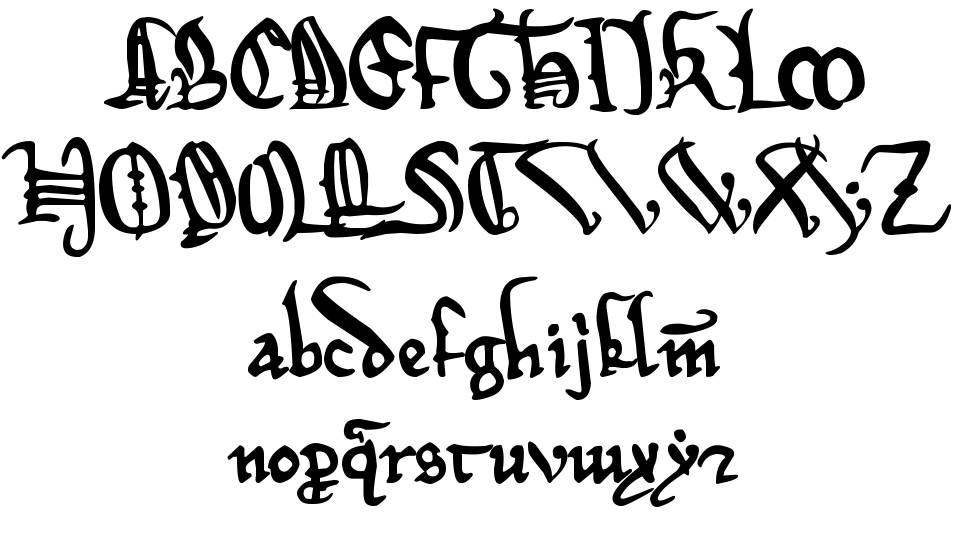 Magna Carta font specimens