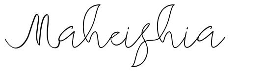 Maheishia шрифт