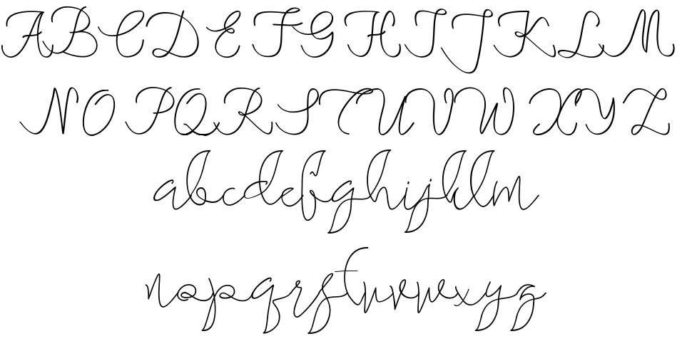 Maheishia font Örnekler