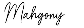 Mahgony 字形