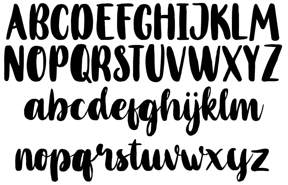 Mahoni font specimens