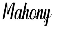 Mahony font