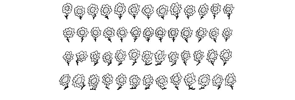 Maja's Flowers písmo Exempláře