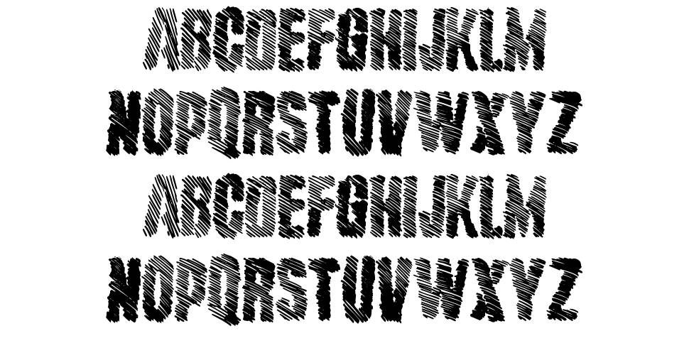 Major Stripe font specimens