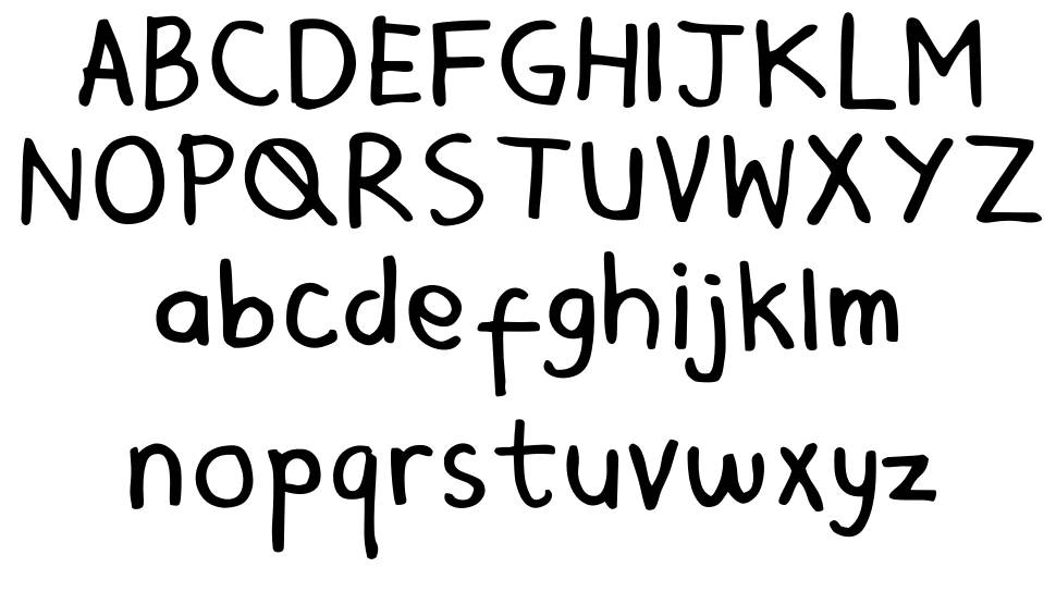 Mala's Handwriting font specimens