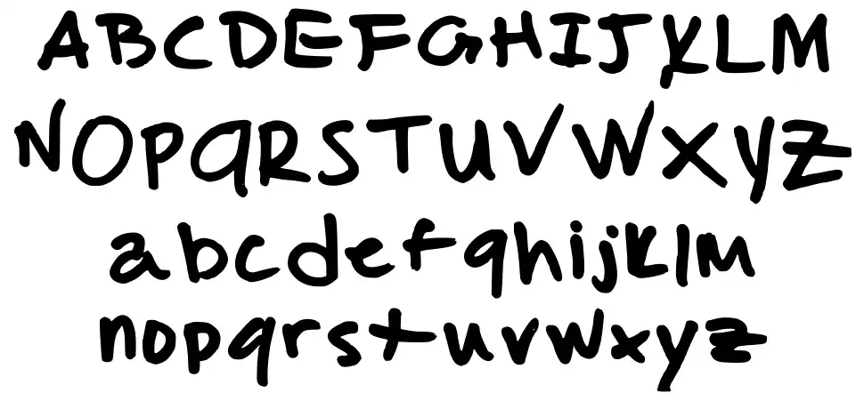 Malcolm's handwritingfont specimens