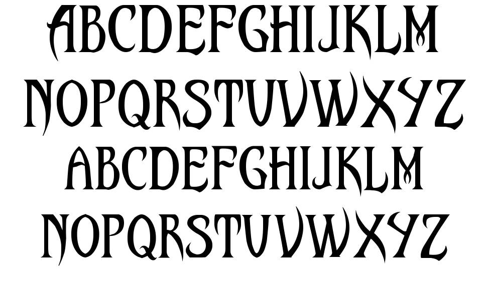 Malefic Font písmo Exempláře
