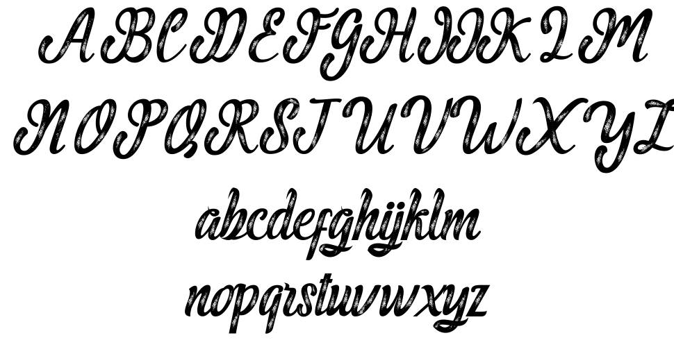 Malinda Script font specimens