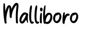 Malliboro font