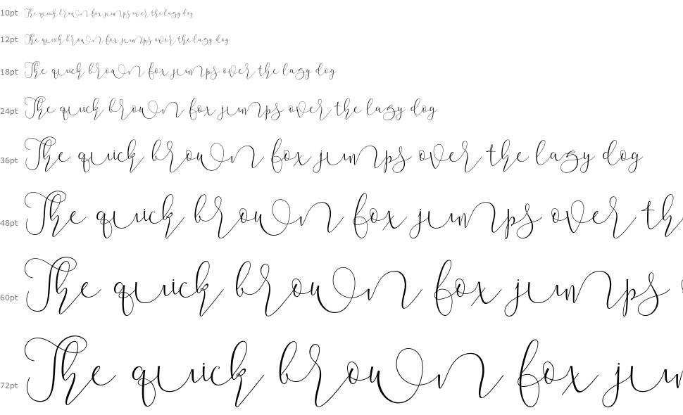 Mallow Script font Şelale