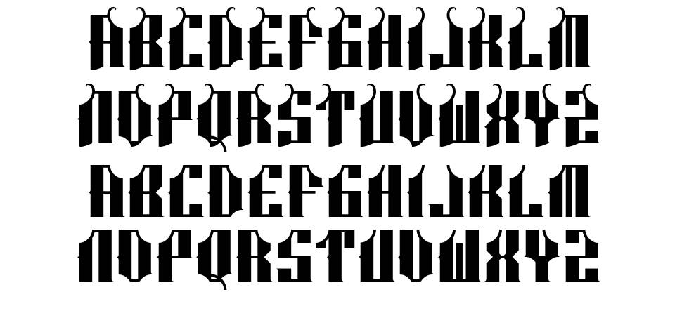 Malocknow font specimens