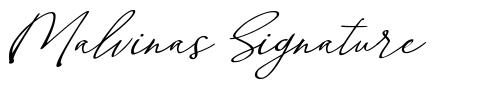 Malvinas Signature czcionka
