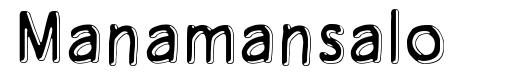 Manamansalo шрифт