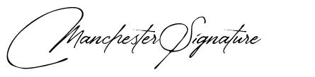 Manchester Signature písmo
