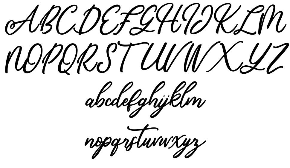 Mandymores font Örnekler