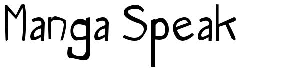 Manga Speak шрифт
