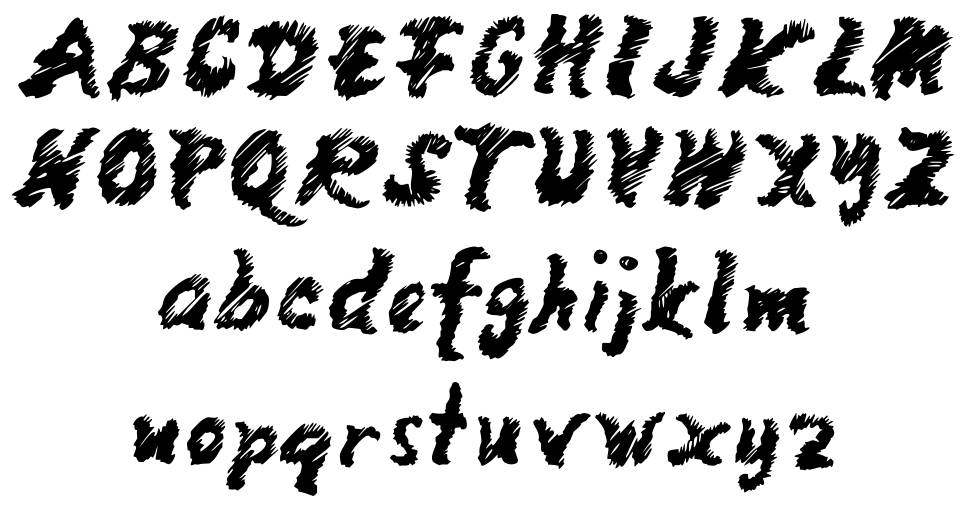 Mango Scribble font specimens