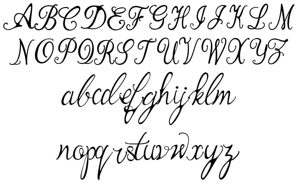 Manhattan Script font Örnekler