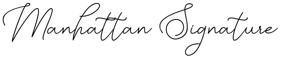 Manhattan Signature font