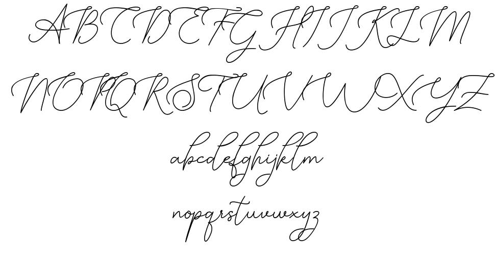 Manhattan Signature font specimens