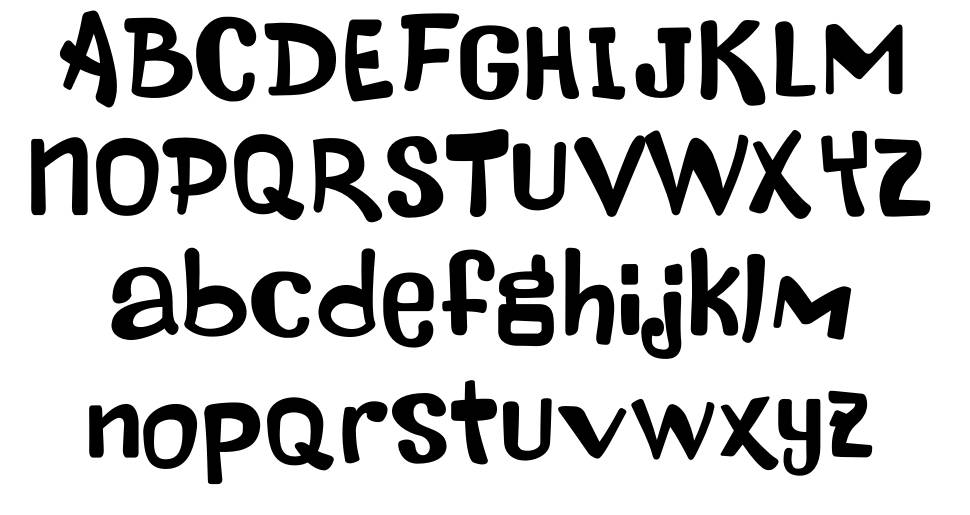 Maniac Letters font specimens