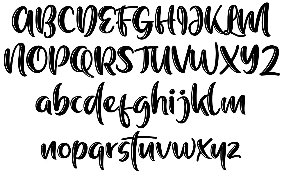 Manis Banget Line schriftart vorschau