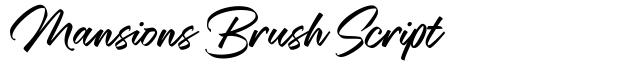 Mansions Brush Script