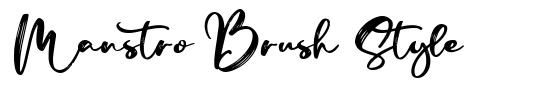 Manstro Brush Style font
